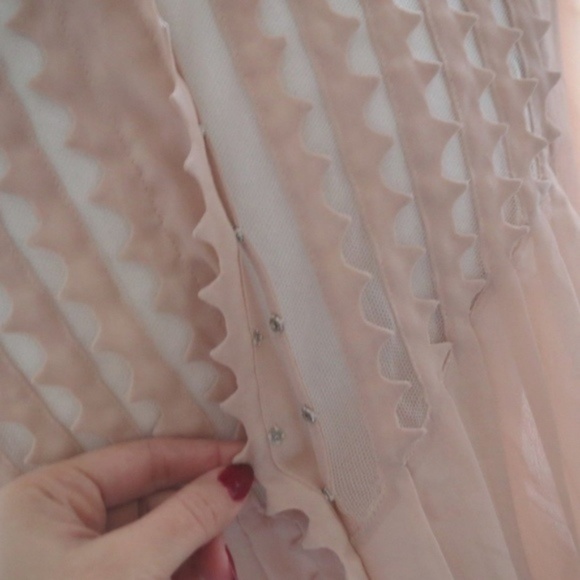 MAX AZRIA COUTURE RUNWAY PINK SHEER TOP EDGY S NEW - Picture 6 of 8